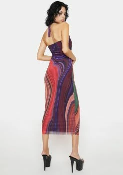 AFRM Dresses Tana Mesh Midi Dress