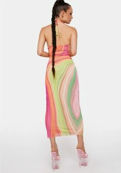 AFRM Spring Wave Tana Wrap Midi Dress