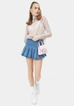 AFRM Blush Spring Ditsy Floral Zadie Turtleneck Tops