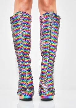 Ellie Shoes Boots & Booties Glitter Fever Knee High Boots